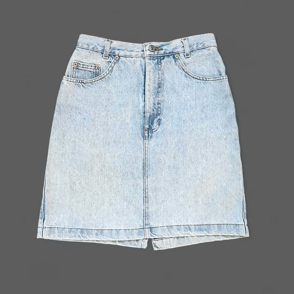 🇺🇸 MADE IN USA VINTAGE 100% Cotton GAP Denim Miniskirt 26 waist